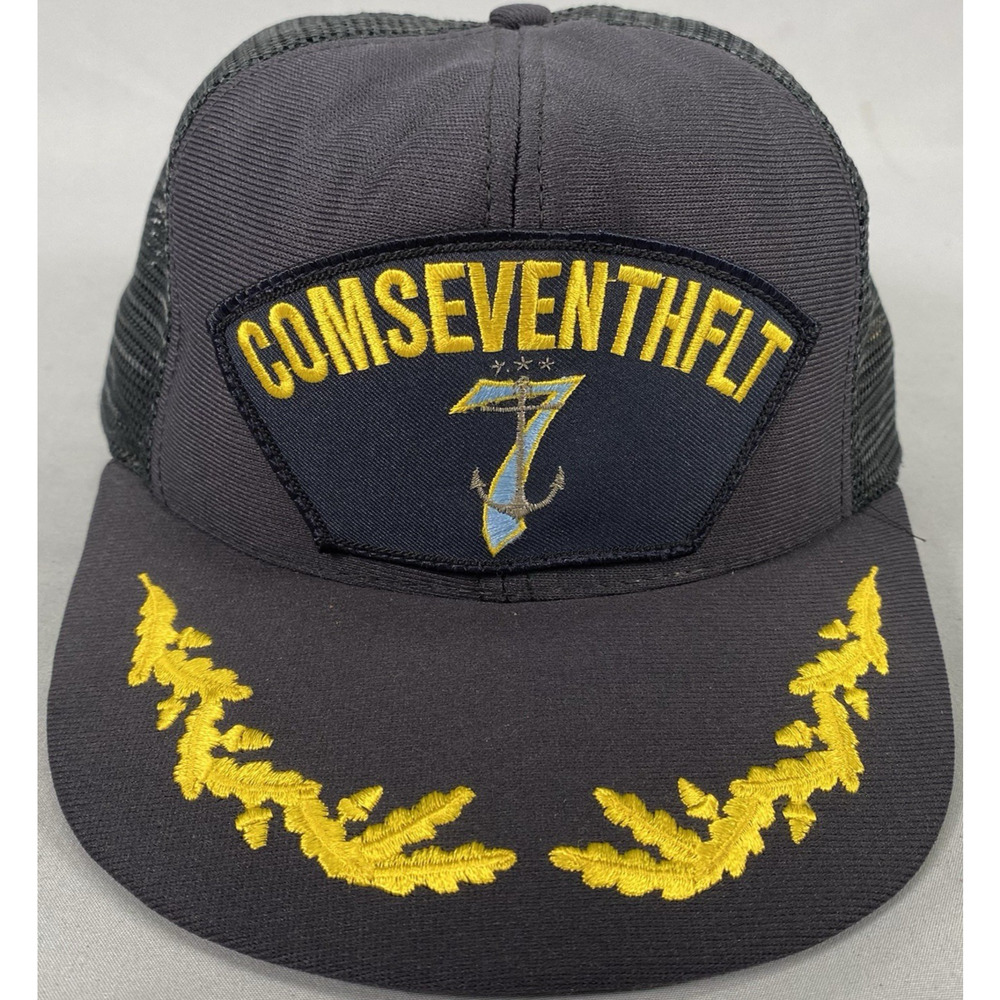 USS Comseventhflt 7th Fleet Hat Trucker Snapback Navy Northstar